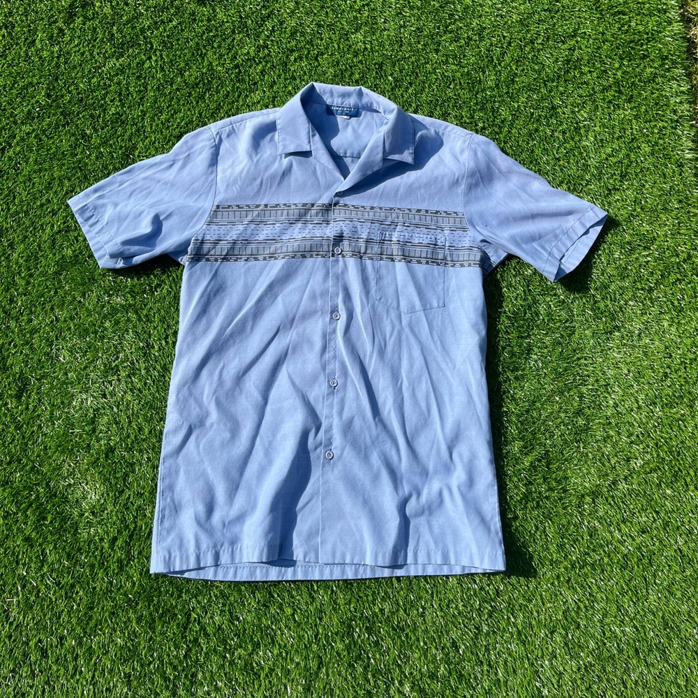 Blue button up shirt